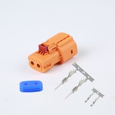 EV High Voltage Interlock Connector 2 Pin Straight Type for Energy Storage & Electric Vehicles
