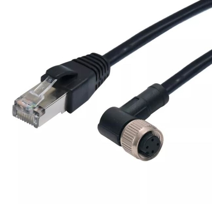 Male 12 8 Pin D X Code 4 Pin To Male RJ45 M12 Waterproof Connector Ethernet Cable