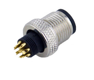 Circular Waterproof M12 8 Pin Male Straight Connector Front Panel Mount Solder Type connector