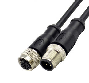 brass gold plated ip67 ip68 waterproof M12 Panel mount circular 8 pin connector for automation industry