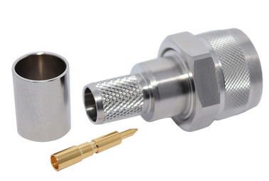 RF Connector, N-Type Straight Crimp Male for LMR-400, 50 Ohm