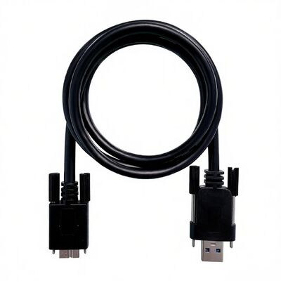 كابل رؤية صناعي عالي المرونة بمنفذ USB 3.0 Micro-B إلى Type-A مع قفلين لولبيين